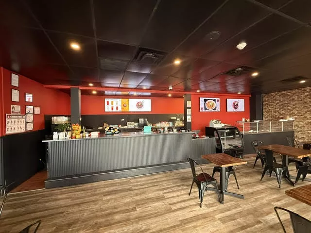 Cozy tables inside Hackensack Dumpling Dojo